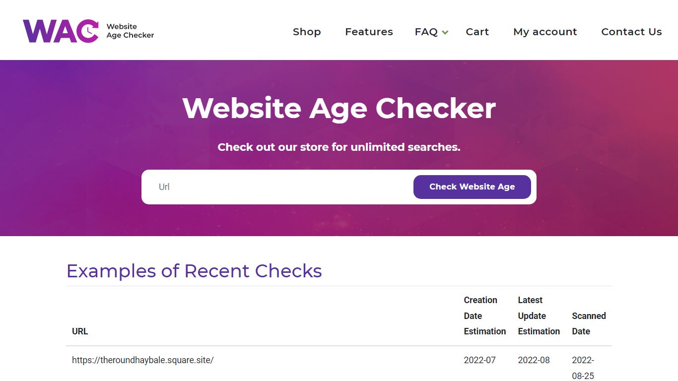 Website Age Checker - Find Out the Age of a Website